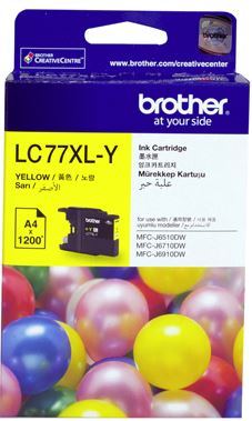 Brother LC77XLY Yellow High Yield Ink Cartridge