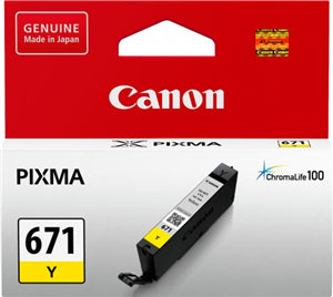 Canon CLI671Y Yellow Ink Cartridge