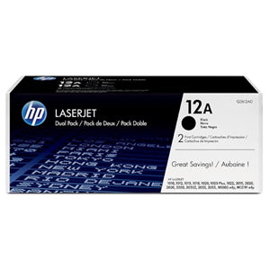 HP 12A Black Toner (Dual Pack)