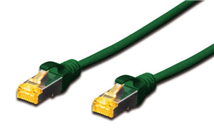 Digitus S-FTP CAT6A Patch Lead - 0.5M Green