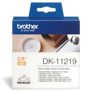 Brother DK11219 1200 Round Labels 12mm x 12mm