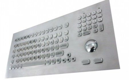 Inputel KB021 Stainless Steel Keyboard + Trackball IP65 - PS2