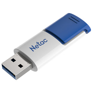 Netac U182 USB3 Flash Drive 128GB UFD Retractable Blue/White