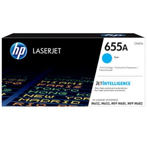 HP 655A Cyan Original LaserJet Toner Cartridge