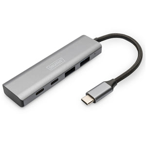 DIGITUS USB-C 4 Port HUB, 2x USB A + 2x USB-C