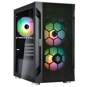 SilverStone Fara H1M mATX Case - Glass Window + ARGB fans