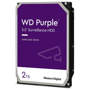 WD Purple SATA 3.5" 5400rpm 64MB 2TB Surveillance HDD 3Yr Wty