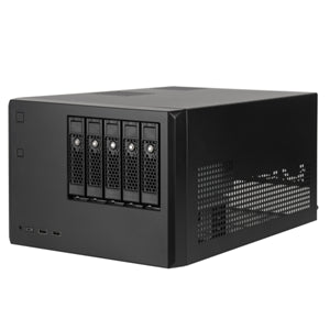 SilverStone CS351 mATX Black Storage Desktop with 5 Hotswap Bays