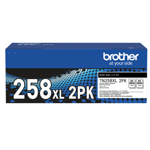 Brother TN258XLBK2PK High Yield Toner Black Double Pack