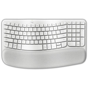 Logitech Wave Keys Wireless Ergo Keyboard - White