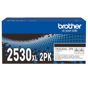 Brother TN2530XL2PK Black High Yield Toner 2 Pack