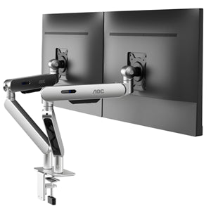 AOC AM420S 17"-34" Dual Monitor Stand with Clamp & Grommet Base