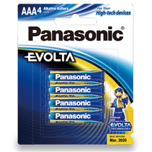 Panasonic Evolta AAA Alkaline Battery 4 Pack