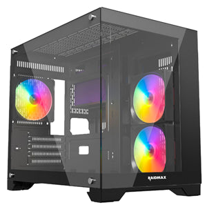 Raidmax i600 MATX Mini-Tower Case Tempered Glass Black with ARGB