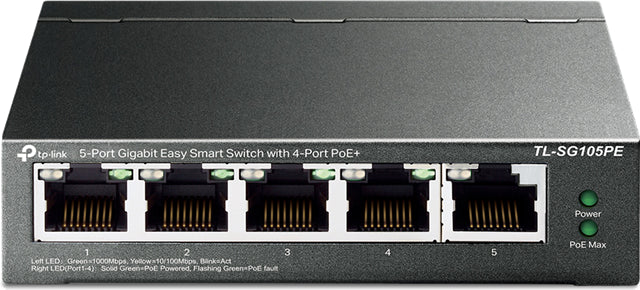 TP-Link SG105PE 5 Port Gigabit Switch Easy Smart 4x PoE Ports